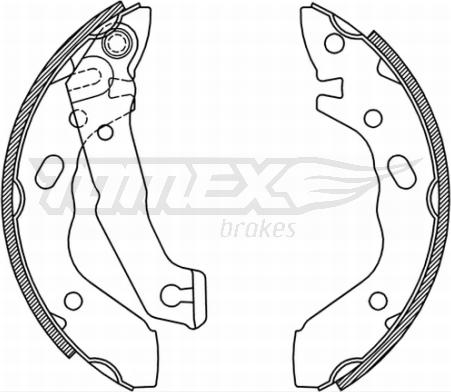 TOMEX brakes TX 21-37 - Комплект гальм, барабанний механізм autocars.com.ua