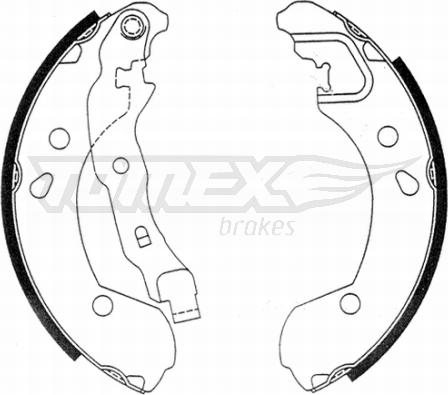 TOMEX brakes TX 21-48 - Комплект гальм, барабанний механізм autocars.com.ua