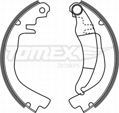 TOMEX brakes TX 21-51 - Комплект гальм, барабанний механізм autocars.com.ua