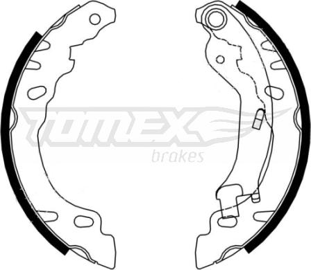 TOMEX brakes TX 21-61 - Комплект гальм, барабанний механізм autocars.com.ua