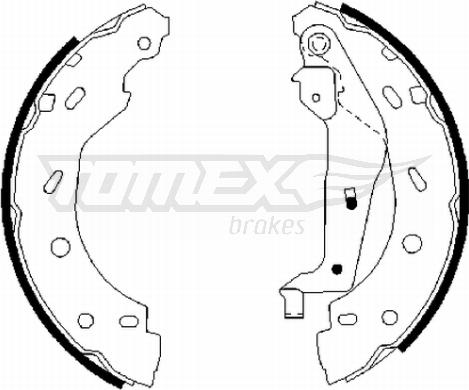 TOMEX brakes TX 21-75 - Комплект тормозных колодок, барабанные autodnr.net