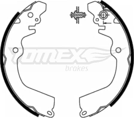 TOMEX brakes TX 21-81 - Комплект гальм, барабанний механізм autocars.com.ua