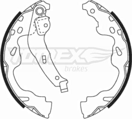 TOMEX brakes TX 21-82 - Комплект гальм, барабанний механізм autocars.com.ua