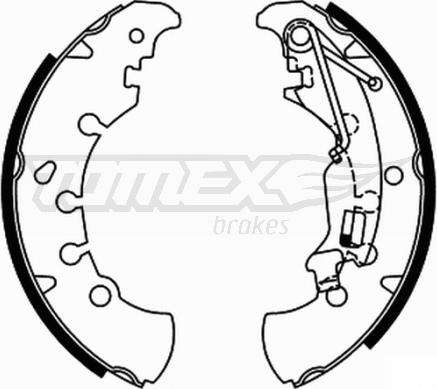 TOMEX brakes TX 21-84 - Комплект гальм, барабанний механізм autocars.com.ua