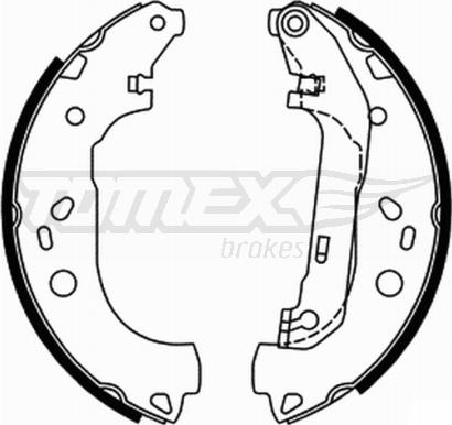 TOMEX brakes TX 21-87 - Комплект тормозных колодок, барабанные autodnr.net