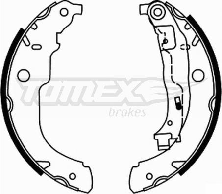 TOMEX brakes TX 21-96 - Комплект гальм, барабанний механізм autocars.com.ua