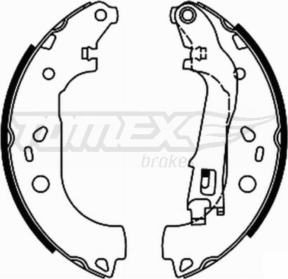 TOMEX brakes TX 21-98 - Комплект гальм, барабанний механізм autocars.com.ua