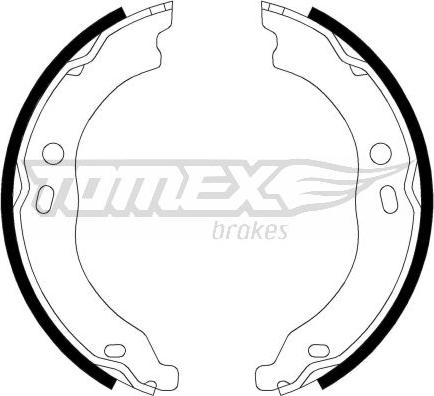 TOMEX brakes TX 21-99 - Комплект тормозных колодок, барабанные autodnr.net