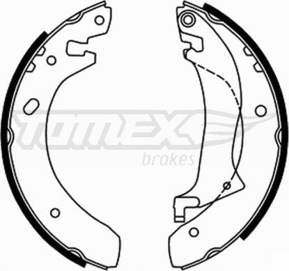 TOMEX brakes TX 22-02 - Комплект гальм, барабанний механізм autocars.com.ua