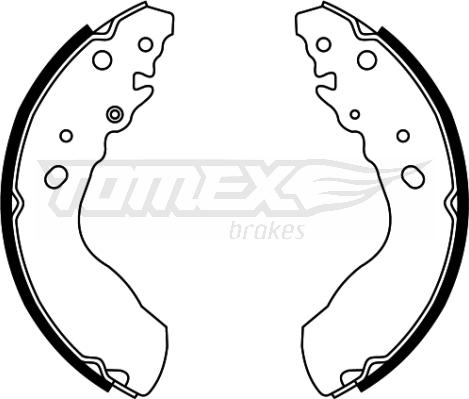 TOMEX brakes TX 22-03 - Комплект гальм, барабанний механізм autocars.com.ua