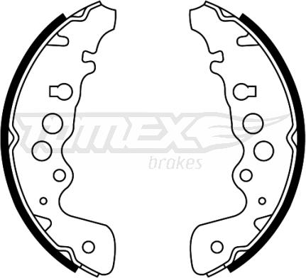 TOMEX brakes TX 22-04 - Комплект тормозных колодок, барабанные autodnr.net