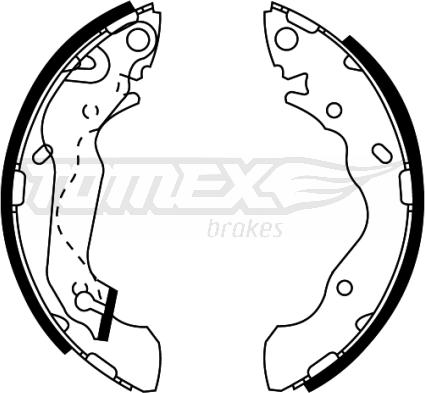 TOMEX brakes TX 22-05 - Комплект гальм, барабанний механізм autocars.com.ua