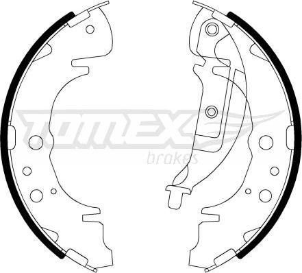 TOMEX brakes TX 22-06 - Комплект гальм, барабанний механізм autocars.com.ua
