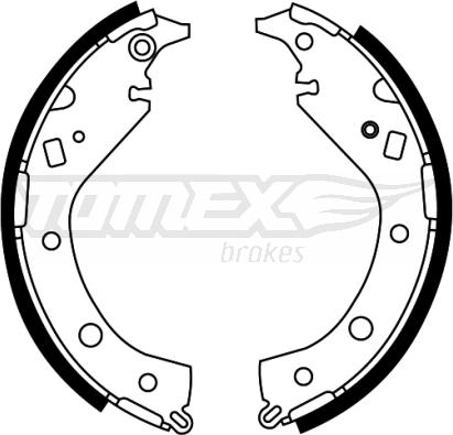 TOMEX brakes TX 22-07 - Комплект гальм, барабанний механізм autocars.com.ua