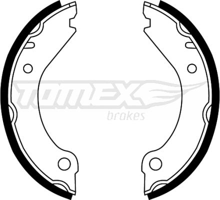 TOMEX brakes TX 22-08 - Комплект тормозных колодок, барабанные autodnr.net