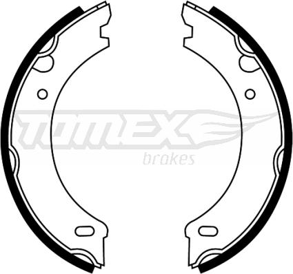 TOMEX brakes TX 22-09 - Комплект гальм, барабанний механізм autocars.com.ua