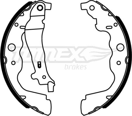 TOMEX brakes TX 22-18 - Комплект тормозных колодок, барабанные autodnr.net
