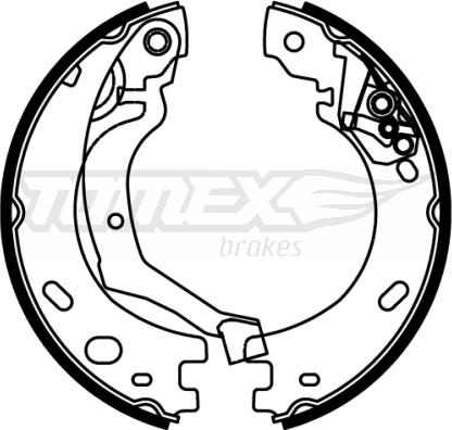 TOMEX brakes TX 22-22 - Комплект гальм, барабанний механізм autocars.com.ua