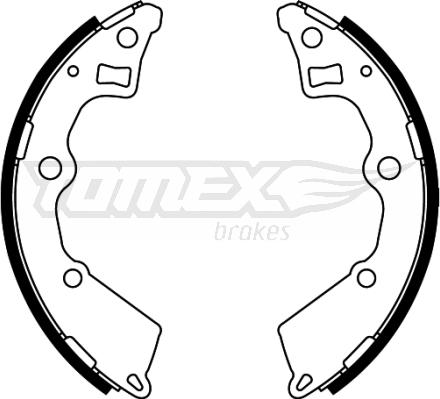 TOMEX brakes TX 22-25 - Комплект гальм, барабанний механізм autocars.com.ua