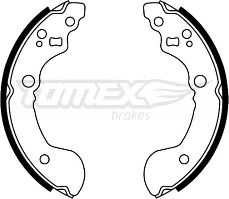 TOMEX brakes TX 22-31 - Комплект тормозных колодок, барабанные autodnr.net