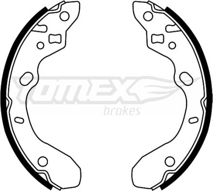 TOMEX brakes TX 22-34 - Комплект гальм, барабанний механізм autocars.com.ua