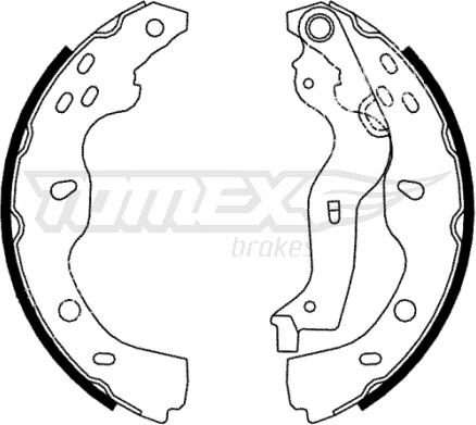 TOMEX brakes TX 22-38 - Комплект гальм, барабанний механізм autocars.com.ua