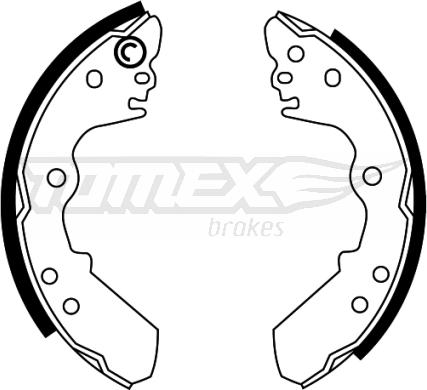 TOMEX brakes TX 22-47 - Комплект гальм, барабанний механізм autocars.com.ua
