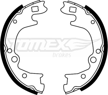 TOMEX brakes TX 22-49 - Комплект гальм, барабанний механізм autocars.com.ua