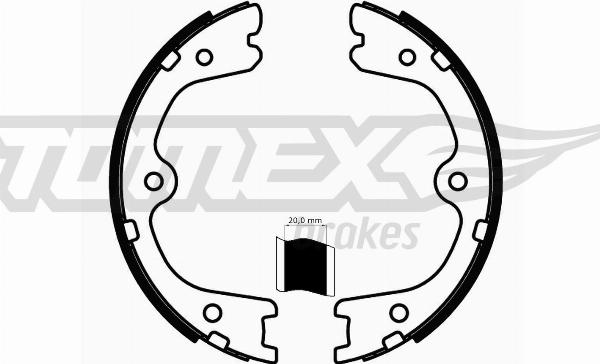 TOMEX brakes TX 22-56 - Комплект гальм, барабанний механізм autocars.com.ua