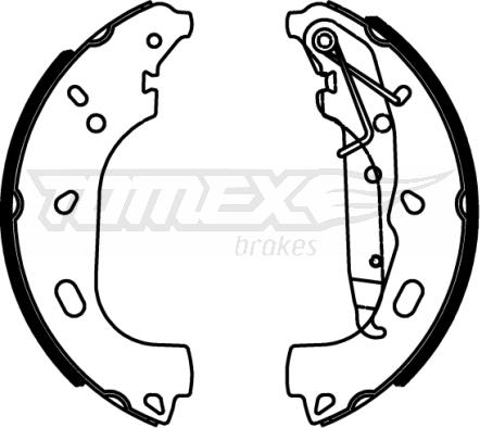 TOMEX brakes TX 22-57 - Комплект гальм, барабанний механізм autocars.com.ua