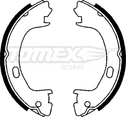 TOMEX brakes TX 22-71 - Комплект гальм, барабанний механізм autocars.com.ua