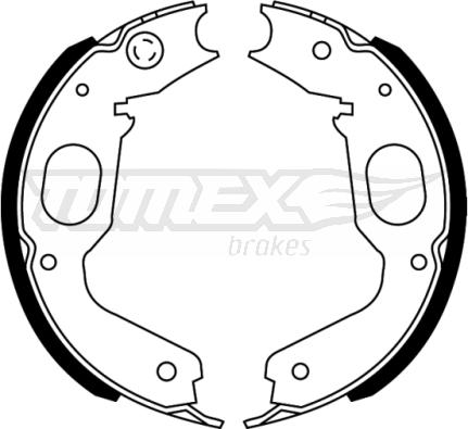 TOMEX brakes TX 22-73 - Комплект гальм, барабанний механізм autocars.com.ua