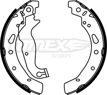 TOMEX brakes TX 22-80 - Комплект гальм, барабанний механізм autocars.com.ua