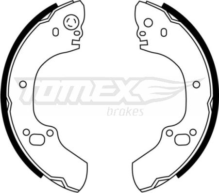 TOMEX brakes TX 22-88 - Комплект тормозных колодок, барабанные autodnr.net