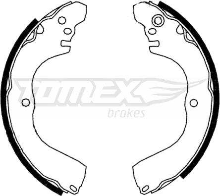 TOMEX brakes TX 22-89 - Комплект тормозных колодок, барабанные autodnr.net