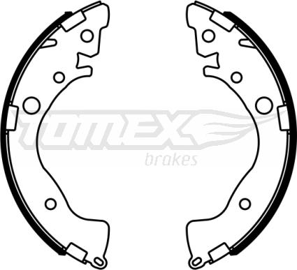 TOMEX brakes TX 23-02 - Комплект гальм, барабанний механізм autocars.com.ua