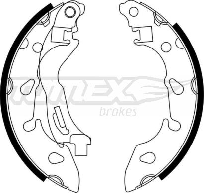 TOMEX brakes TX 23-04 - Комплект тормозных колодок, барабанные autodnr.net