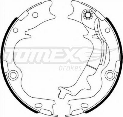 TOMEX brakes TX 23-12 - Комплект гальм, барабанний механізм autocars.com.ua