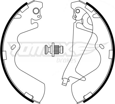 TOMEX brakes TX 23-25 - Комплект гальм, барабанний механізм autocars.com.ua