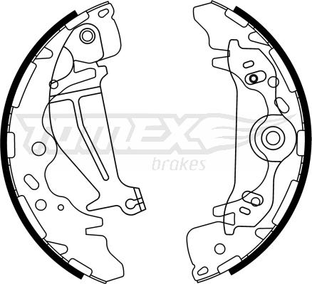 TOMEX brakes TX 23-26 - Комплект тормозных колодок, барабанные autodnr.net