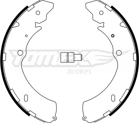 TOMEX brakes TX 23-28 - Комплект гальм, барабанний механізм autocars.com.ua