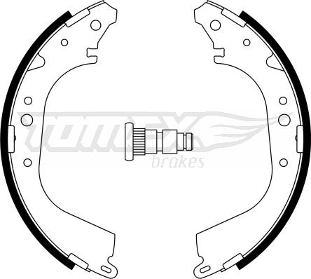 TOMEX brakes TX 23-35 - Комплект гальм, барабанний механізм autocars.com.ua