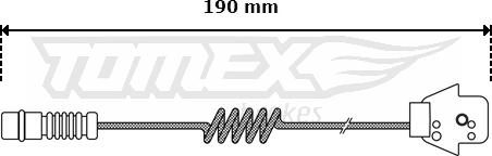 TOMEX brakes TX 30-05 - Сигналізатор, знос гальмівних колодок autocars.com.ua