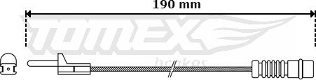 TOMEX brakes TX 30-09 - Сигналізатор, знос гальмівних колодок autocars.com.ua