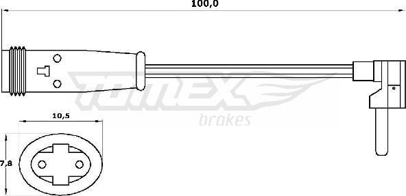 TOMEX brakes TX 30-27 - Сигнализатор, износ тормозных колодок autodnr.net