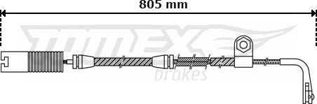 TOMEX brakes TX 30-34 - Сигналізатор, знос гальмівних колодок autocars.com.ua