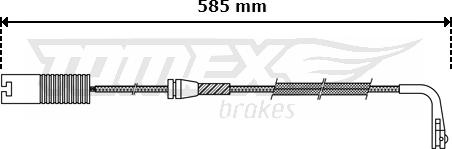 TOMEX brakes TX 30-35 - Сигналізатор, знос гальмівних колодок autocars.com.ua