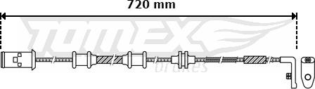TOMEX brakes TX 30-39 - Сигналізатор, знос гальмівних колодок autocars.com.ua