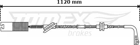 TOMEX brakes TX 30-40 - Сигнализатор, износ тормозных колодок autodnr.net