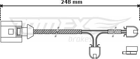 TOMEX brakes TX 30-52 - Сигналізатор, знос гальмівних колодок autocars.com.ua